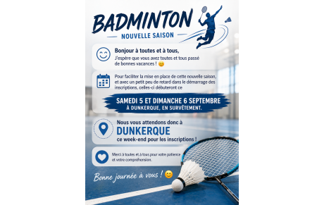 Adhésion saison 2026 - 2027