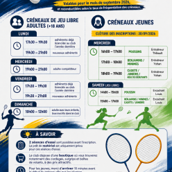 Créneau saison 2026 - 2027
